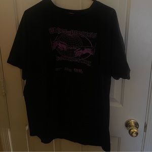 Romwe Black Graphic Tee